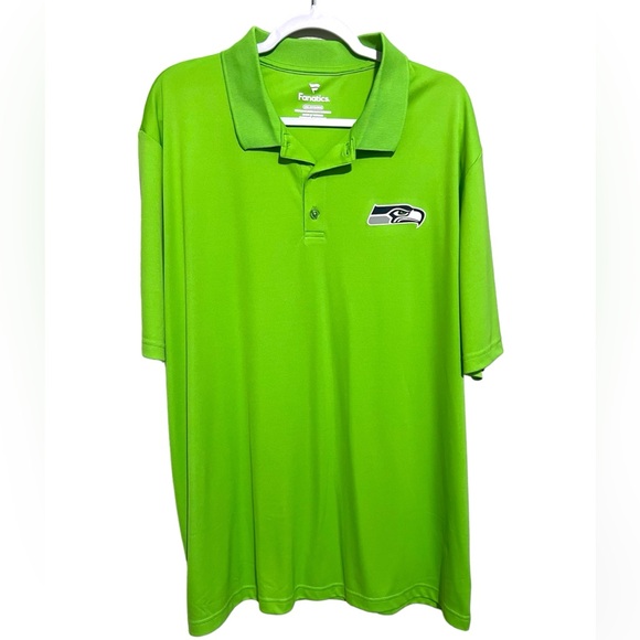 Men's Seattle Seahawks Fanatics College Neon Green Polo - Picture 3 of 5